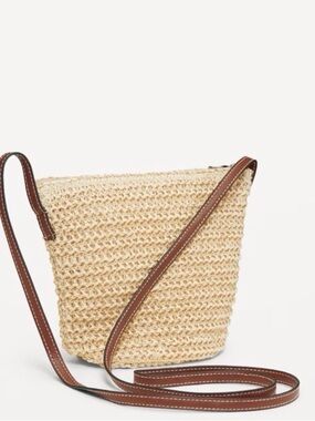 OLD NAVY Straw Crossbody Bag